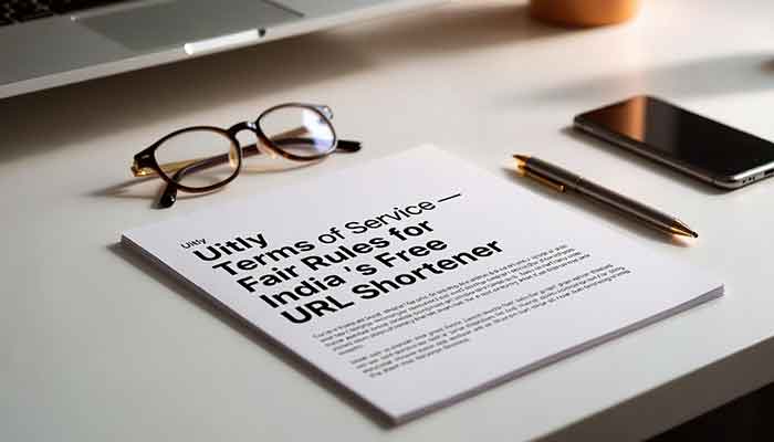Terms of service document representing uitly URL shortener's fair usage rules for India